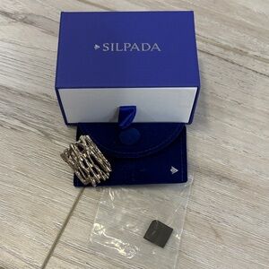 Silpada Textured Sterling Silver Ring Size 7